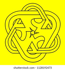 Optical illusion, geometric figure, triangle