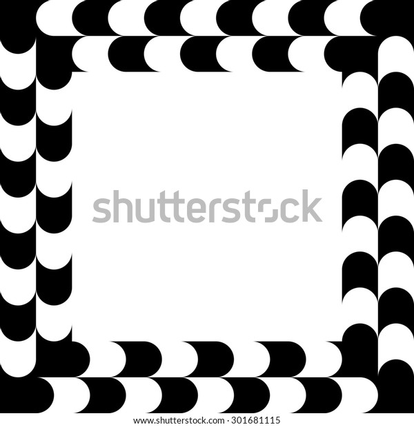 Optical Illusion Geometric Frame Vector Op Stock Vector Royalty Free 301681115