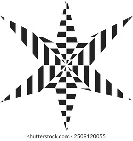 Optical Illusion Geometric Star Design