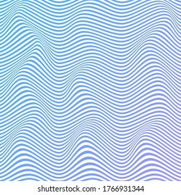  ILUSIÓN ÓPTICA COLOR GRADIENTE. VECTOR DE DISEÑO DE LA TAPA DE FONDO DE LAS LÍNEAS DE ONDA ABSTRACTAS  