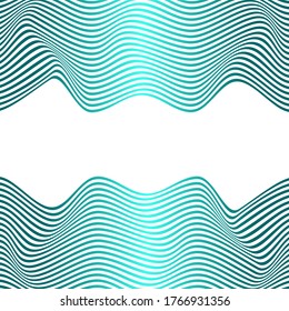  ILUSIÓN ÓPTICA COLOR GRADIENTE. VECTOR DE DISEÑO DE LA TAPA DE FONDO DE LAS LÍNEAS DE ONDA ABSTRACTAS  