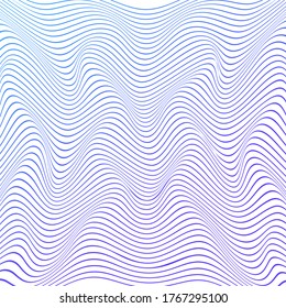 OPTICAL ILLUSION GRADIENT COLOR. ABSTRACT WAVY LINES BACKGROUND COVER DESIGN VECTOR  