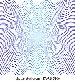OPTICAL ILLUSION GRADIENT COLOR. ABSTRACT WAVY LINES BACKGROUND COVER DESIGN VECTOR  