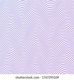 OPTICAL ILLUSION GRADIENT COLOR. ABSTRACT WAVY LINES BACKGROUND COVER DESIGN VECTOR  
