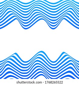 OPTICAL ILLUSION GRADIENT COLOR. ABSTRACT WAVY LINES BACKGROUND COVER DESIGN VECTOR  
