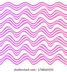 ILUSIÓN ÓPTICA COLOR GRADIENTE. VECTOR DE DISEÑO DE LA TAPA DE FONDO DE LAS LÍNEAS DE ONDA ABSTRACTAS  