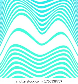 OPTICAL ILLUSION GRADIENT COLOR. ABSTRACT WAVY LINES BACKGROUND COVER DESIGN VECTOR  