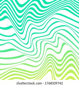 ILUSIÓN ÓPTICA COLOR GRADIENTE. VECTOR DE DISEÑO DE LA TAPA DE FONDO DE LAS LÍNEAS DE ONDA ABSTRACTAS  