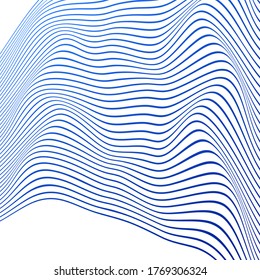 OPTICAL ILLUSION GRADIENT COLOR. ABSTRACT WAVY LINES BACKGROUND COVER DESIGN VECTOR  