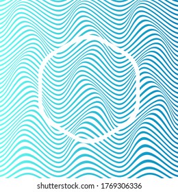 OPTICAL ILLUSION GRADIENT COLOR. ABSTRACT WAVY LINES BACKGROUND COVER DESIGN VECTOR  