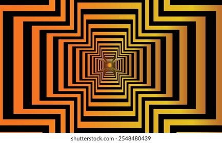 Ilusão óptica gradiente ouro espiral fundo futurista