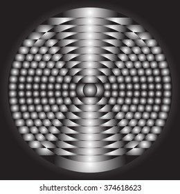 Optical illusion of the gradient vector, abstract geometric design element. Optical illusion. Impossible geometrical figure.
