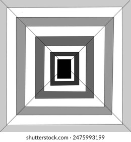 an optical illusion with graduated squares that creates depth.