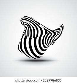 Optical illusion illustration, abstract futuristic concept. Graphic concept for your design
