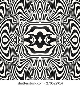 Optical illusion illustration, abstract futuristic background eps10