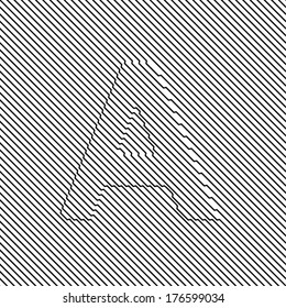 A - optical illusion  letter