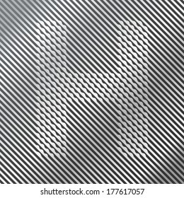Optical illusion letter H