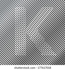 Optical illusion letter K