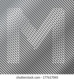 Optical illusion letter M