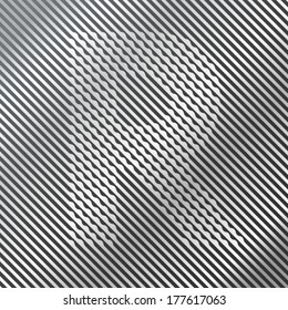 Optical illusion letter R