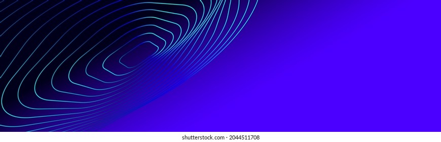 optical illusion, light blue neon lighted lines on deep blue vector background, linkedin banner, facebook cover, instagram post, webinar announcement, online workshop advertisement, digital blockchain