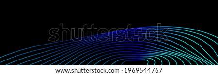 optical illusion, light blue neon lighted lines on black vector background, linkedin banner, facebook cover, instagram post, webinar announcement, online workshop advertisement, digital blockchain