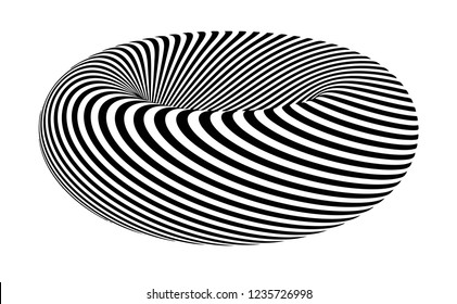 Optical illusion lines background. Abstract 3d black and white illusions. Conceptual design of optical illusion vector. EPS 10 Vector illustration