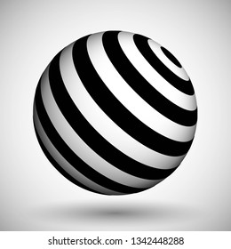 Optical illusion lines background. Abstract 3d black and white illusions. Conceptual design of optical illusion vector. EPS 10 Vector illustration