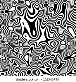 Optical illusion lines background. Abstract 3d black and white illusions. Conceptual design of optical illusion vector. EPS 10 Vector illustration