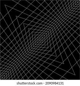 Optical Illusion Lines for Background. Vector Illustration 