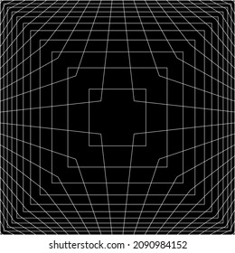 Optical Illusion Lines for Background. Vector Illustration 