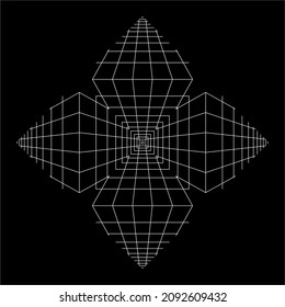 Optical Illusion Lines for Background. Vector Illustration