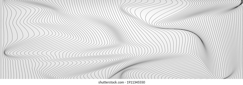 Fondo de líneas de ilusión óptica.Diseño conceptual de vector de ilusión óptica. Ilustración del vector EPS 10