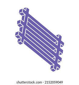 Logo de la ilusión óptica. Vector de formas imposible. Objetos de arte óptico. Cifras geométricas. Paradoja de Escher.