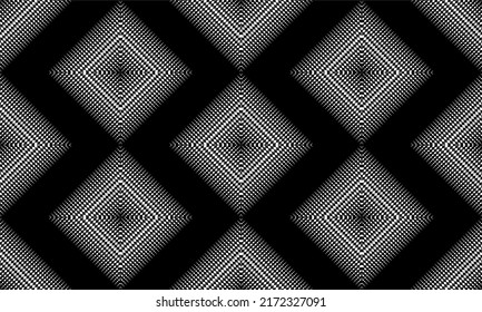 Optical Illusion made from Rhombus Composition. Contemporary Decoration for Interior, Exterior, Carpet, Textile, Garment, Cloth, Silk, Tile, Plastic, Paper, Wrapping, Wallpaper and any Background