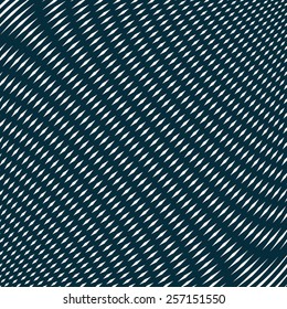 Optical illusion, moire background, abstract lined monochrome tiling. Unusual geometric pattern with visual effects.