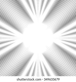 Optical illusion, moire vector background, abstract lined monochrome tiling. Illusie geometric pattern with visual effects.