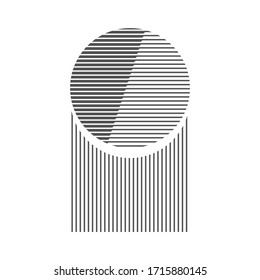 Optical illusion of motion and gradation black white. Flat effect. Abstract geometric background of perspective. Vector art eps10 for business brochure, flyer party, design banners, cover page report 
