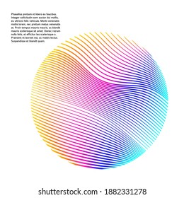 Optical illusion of motion and gradation color. Flat effect. Abstract geometric background of bright glow perspective. Vector art eps10 for business brochure, flyer party, design banners, cover report
