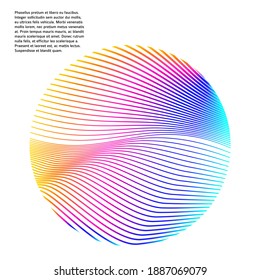 Optical illusion of motion and gradation color. Flat effect. Abstract geometric background of bright glow perspective. Vector art eps10 for business brochure, flyer party, design banners, cover report