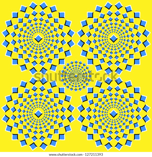 Optical Illusion Movement Executed Form Squares Stock Vector (Royalty ...