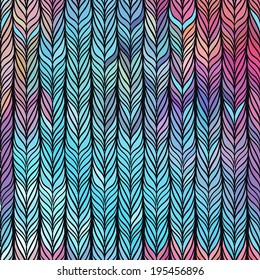 Optical illusion: Multicolor abstract seamless pattern. Texture of wavy vertical stripes. Stylish abstract background. 