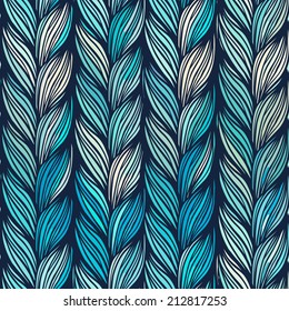 Optical illusion: Multicolor abstract seamless pattern. Texture of wavy vertical stripes. Stylish abstract vector background. 