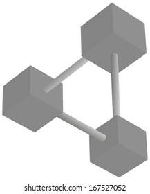 Optical illusion paradox symbol. EPS 10 Vector illustration.