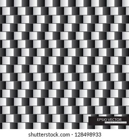 Optical illusion - parallel lines made from black and white pillows | EPS10 Vector Illustration