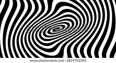 Optical illusion pattern with elliptical spiral lines.