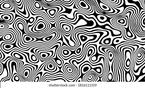 Optical Illusion Pattern Geometric Background Black Stock Vector ...