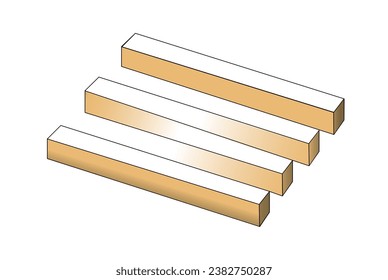 Wissenschaft, Vektorgrafik 3D. Optische Illusion. Rechtecke