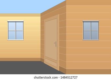 Optical illusion of relative size perception. The two windows are exactly the same size. However, the one on the right appears smaller.
