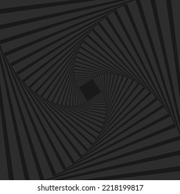 Optical illusion, rotation pattern. Op art background, vector backdrop